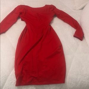 Red mini dress
